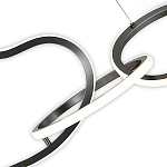 Люстра подвесная  5-ю асимметричными кольцами черного цвета Ring Horizontal варинант исполнения - 2 | Loft Concept в Твери