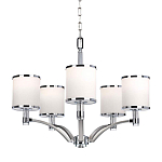 Люстра с белыми стеклянными плафонами в форме цилиндра Feiss варинант исполнения - 1 | Loft Concept в Твери