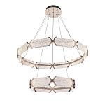 Люстра с 2-мя кольцами с текстурным природным рисунком IceFlame варинант исполнения - 8 | Loft Concept в Твери