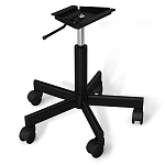 Стул с мягкой розовой обивкой из велюра и подъемно-поворотным механизмом на черных колесиках Harper Pink варинант исполнения - 4 | Loft Concept в Твери