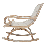 Кресло-качалка с мягкой обивкой из льна Ella Armchair beige варинант исполнения - 2 | Loft Concept в Твери