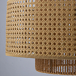 Подвесной светильник с абажуром из плтеного бамбука Light Inside the Cell варинант исполнения - 8 | Loft Concept в Твери