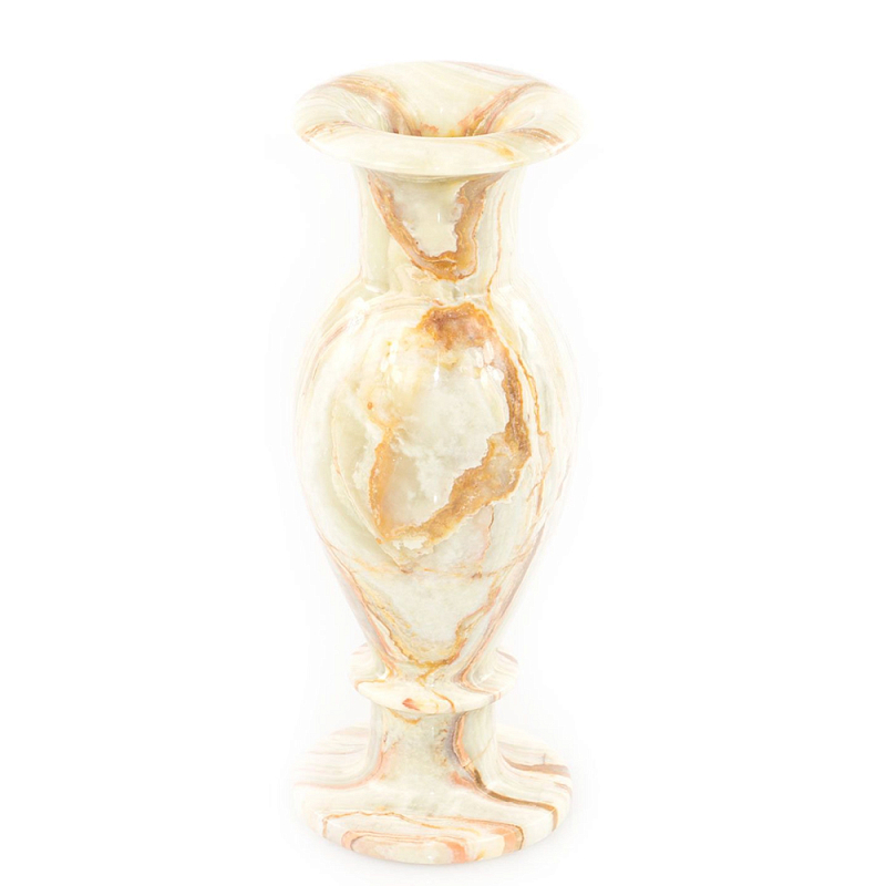 Ваза настольная из натурального оникса Stone Vase Бежевый Бронзовый Ваза настольная из натурального оникса Stone Vase Бежевый Бронзовый в Твери | Loft Concept