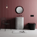 Настенное зеркало круглой формы в черной металлической раме BUBBLE MIRROR BLACK варинант исполнения - 1 | Loft Concept в Твери