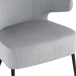 Современное мягкое кресло на металлических ножках Rakush Grey варинант исполнения - 6 | Loft Concept в Твери