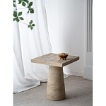 Столик приставной с квадратной столешницей Textured Cream Table варинант исполнения - 9 | Loft Concept в Твери