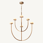 Люстрас 6-ю мраморными плафонами в форме купола Light Warm Light варинант исполнения - 4 | Loft Concept в Твери