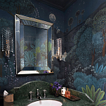 Обои ручная роспись Phuljhari Original colourway on Empire Blue dyed silk варинант исполнения - 1 | Loft Concept в Твери