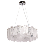 Люстра круглая с подвесными прямоугольными пластинами из стекла Glacier Panels варинант исполнения - 2 | Loft Concept в Твери