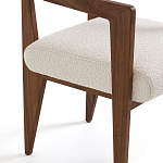 Кресло обеденное Alcove White Boucle из массива ореха варинант исполнения - 5 | Loft Concept в Твери