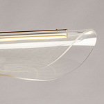 Люстра линейная с прозрачным волнообразным плафоном Wave Line варинант исполнения - 4 | Loft Concept в Твери