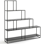 Ступенчатый стеллаж Menzie Steps Metal Rack Black варинант исполнения - 1 | Loft Concept в Твери