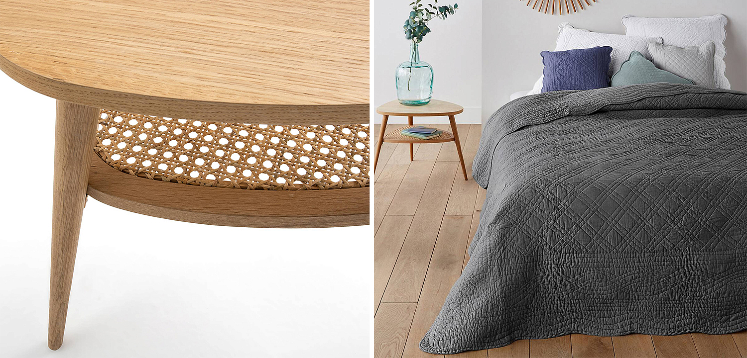 Приставной стол Morten Wicker Side Table 3 legs Приставной стол Morten Wicker Side Table 3 legs - Loft-Concept в Твери