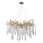 Люстра подвесная с прозрачными подвесками в форме капель Droplet Chandelier варинант исполнения - 2 | Loft Concept в Твери