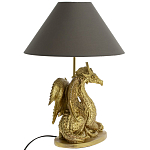 Настольная лампа с абажуром Дракон Golden Dragon Lamp Brown варинант исполнения - 2 | Loft Concept в Твери