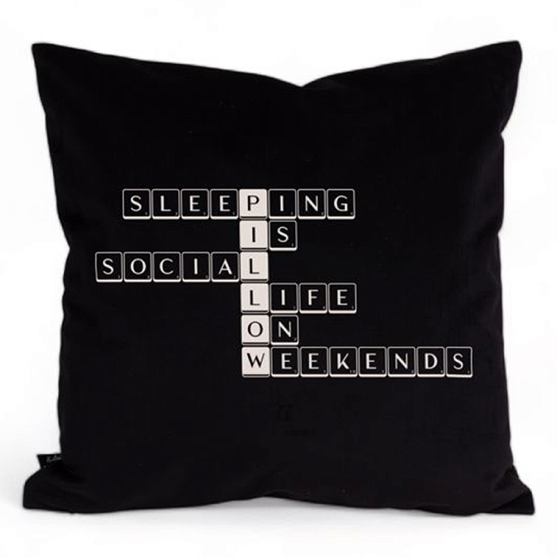 Подушка Seletti Tiles and Tales Pillow Черный Белый в Твери | Loft Concept 