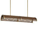 Люстра линейная полукруглой формы Wooden Horseshoe варинант исполнения - 3 | Loft Concept в Твери