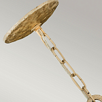 Люстра подвесная с широким белым текстильным абажуром и вертикальными декоративными элементами Hinkley варинант исполнения - 3 | Loft Concept в Твери