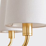 Люстра золотая с белыми тканевыми абажурами Coolness варинант исполнения - 4 | Loft Concept в Твери