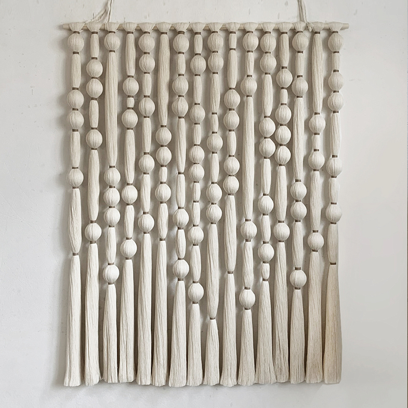 Панно на стену из хлопковых нитей White Morse Wall Hanging  Белый в Твери | Loft Concept 