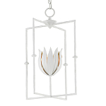 Подвесной светильник белый c абажуром в виде цветка тюльпана White Tulips варинант исполнения - 2 | Loft Concept в Твери