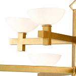 Люстра золотая с 8-ю молочными плафонами в виде чаши Tiers of Clear Lines варинант исполнения - 2 | Loft Concept в Твери