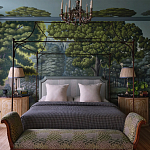 Обои ручная роспись Malmaison Special Colourway on Auguste scenic paper варинант исполнения - 1 | Loft Concept в Твери