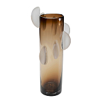 Ваза коричневая Forma Mare со стеклянными вставками варинант исполнения - 1 | Loft Concept в Твери