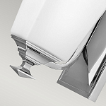 Бра с белым матовым плафоном на прямоугольном основании цвета хром Hinkley варинант исполнения - 3 | Loft Concept в Твери