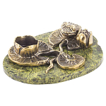 Подсвечник из бронзы и натурального камня змеевик Stone Candlestick варинант исполнения - 2 | Loft Concept в Твери