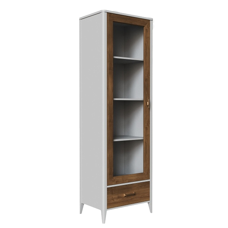 Витрина из массива бука однодверная Tasteful Furniture Слоновая кость Дуб темный Прозрачное Стекло Витрина из массива бука однодверная Tasteful Furniture Слоновая кость Дуб темный Прозрачное Стекло в Твери | Loft Concept