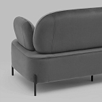 Диван в велюровой обивке серого цвета COLOR BLOCK варинант исполнения - 7 | Loft Concept в Твери