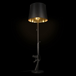 Торшер с черным абажуром и оригинальной ножкой в форме автомата Flos варинант исполнения - 3 | Loft Concept в Твери