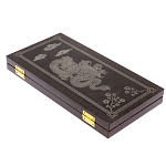 Подарочные нарды из натурального камня с гравировкой Backgammon from Stone варинант исполнения - 5 | Loft Concept в Твери