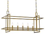 Подвесной светильник прямоугольный 5-ти ламповый Linear Kitchen Light варинант исполнения - 1 | Loft Concept в Твери