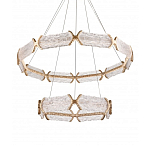 Люстра с 2-мя кольцами с текстурным природным рисунком IceFlame варинант исполнения - 2 | Loft Concept в Твери