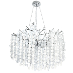 Люстра с круглыми хрустальными подвесками Fairytree Chrome Crystal Branches Chandelier 10 варинант исполнения - 2 | Loft Concept в Твери