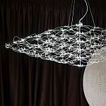 Люстра подвесная с тонкой металлической конструкцией цвета хром Quasar варинант исполнения - 9 | Loft Concept в Твери