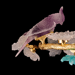 Люстра круглая на золотом каркасе с птичками и цветочным декором Miscellaneous herbs варинант исполнения - 6 | Loft Concept в Твери