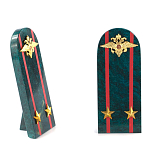 Сувенир Погон МВД из натурального камня змеевик Souvenir Epaulets варинант исполнения - 6 | Loft Concept в Твери