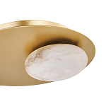 Бра с овальным основанием золотого цвета  и плафоном из алебастра Shaw Lighting варинант исполнения - 2 | Loft Concept в Твери