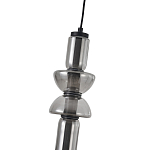 Подвесной светильник из дымчатого стекла цилиндрической формы с чёрным металлическим основанием Hiding secrets варинант исполнения - 3 | Loft Concept в Твери