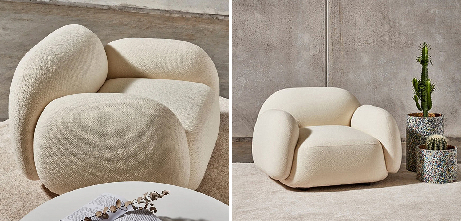 Мягкое кресло для гостиной La Lume Boucle Armchair Мягкое кресло для гостиной La Lume Boucle Armchair - Loft-Concept в Твери