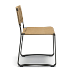 Дизайнерский стул с каркасом из металла с плетеными сиденьем и спинкой GREEN POINT Chair варинант исполнения - 5 | Loft Concept в Твери