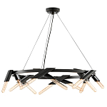 Люстра круглая с трубчатыми лампочками Vanguard Circle варинант исполнения - 1 | Loft Concept в Твери