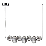 Подвесной светильник линейный с 7-ю рифлеными стеклянными шарами Marcelh Light варинант исполнения - 6 | Loft Concept в Твери