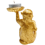 Подсвечник золотая обезьяна с блюдцем Golden Monkey варинант исполнения - 3 | Loft Concept в Твери
