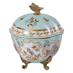 Шкатулка голубого цвета с цветочными орнаментами Blue Garden варинант исполнения - 1 | Loft Concept в Твери