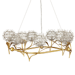 Люстра круглая с декором в виде цветков одуванчика Hanging Dandelion варинант исполнения - 4 | Loft Concept в Твери