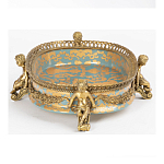 Чаша с орнаментом на ножках в виде бронзовых ангелов Eden Garden варинант исполнения - 3 | Loft Concept в Твери